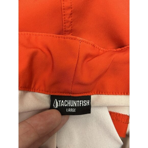 TACHUNTFISH Men's Shorts Large Red Spearhead 6” Inseam Drawstring  Unlined - Picture 4 of 5